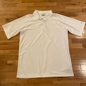 Columbia Sportswear Men's White Short Sleeve Polo Shirt L/G Golf Casual